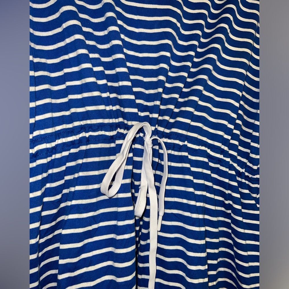 Draper James Tie Waist T-Shirt Dress in Blue Nautical Stripe Size 3XL EUC preppy - Picture 4 of 7